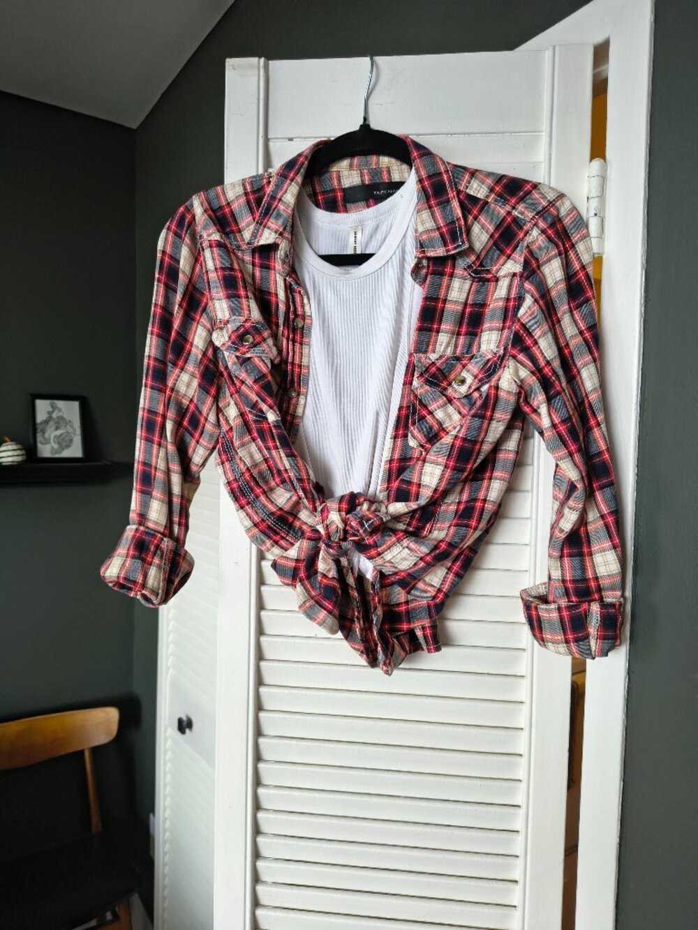 Tapenade Y2K Plaid Western Button Down Cotton Shirt